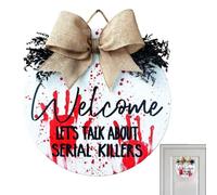 Halloween Scary Welcome Sign, Halloween Horror Welcome Sign Rope Design