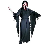 Halloween Scream Costume Enfants avec Masque Ghostface & Couteau Sanglant(plastique),Halloween Ghostface Costume Garçon 12-15 ans Halloween Costume Scary Movie Costume Effrayant Reaper Costume(XL)