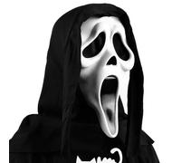 Halloween Scream Mask, Creepy Masks for Adults Children Cosplay Ghost M-ask, H-alloween Costume Parties and Horror Events Unisex True to Detail, for Carnival Halloween Cosplayrty (white)