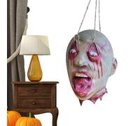 Halloween Séparation de la tête - Tête de latex suspendue réaliste | Creepy Decoration Horror Prop Early Halloween Heads for Door Tree House | Décoration sanglante en latex pour les farces d'horreurs