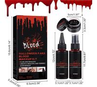 Halloween Set De Faux Sang, Spray De Faux Sang, Plasma Coagulé, Faux Sang, Halloween Special Effects Makeup Kit, Faux Sang Coagulé Halloween Realiste, Kit Maquillage Halloween