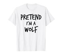 Halloween Shirt Men Boys Kids Pretend I'm A Wolf Costume T-Shirt