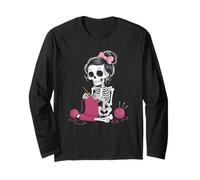 Halloween Skeleton Crochet Spooky Manche Longue