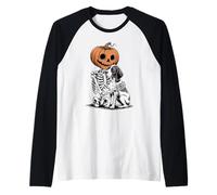 Halloween Skeleton German Shorthaired Pointer Dog GSP Manche Raglan