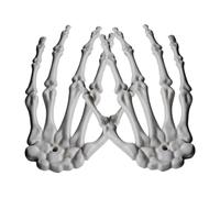 Halloween Skeleton Hand, Horror Decor Skeleton Arms, Realistic Fake Bone Hands with Hangable Design, Spooky Ornament for Porch, Desk, Mantel, Indoor, Outdoor, Haunted House, Party Decoration