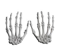 Halloween Skeleton Hands, Horror Decor Hands Ornament, 6.1x3.94x0.79 Inches Spooky Design Realistic Fake Arms for Porch, Windowsill, Desk, Mantel, Haunted House, Indoor Outdoor Hanging Display