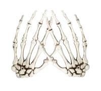 Halloween Skeleton Hands, Horror Decor Hands Ornament, 6.1x3.94x0.79 Inches Spooky Design Realistic Fake Arms for Porch, Windowsill, Desk, Mantel, Haunted House, Indoor Outdoor Hanging Display