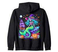 Halloween Skeleton Mermaid With Witch Hat Enchantment Sweat à Capuche