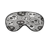 Halloween Skull and Bones Sleeping Blindfold Mask Cute Eye Shade Cover avec sangle réglable pour femmes hommes nuit