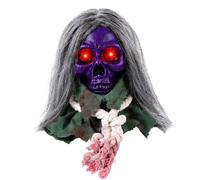 Halloween Skull Decor with Light - Up Eyes Animated Sound Activated