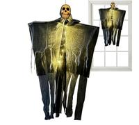 Halloween Skull Fog Ornament Floating Lighted Skeleton Horror Prop | Lighted Skull Ornament Adds Eerie Atmosphere To Foggy Seasonal Settings | Spooky Accent For Porches, Events, Haunted Rooms,