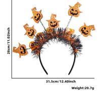 Halloween Skull Hairs Accessories, Ghost Festival Party Decorations Hairs Accessories, Funny Radial Colour Headdress, Party Fancy Dress Accessory, Multiple Options Available (Pumpkin)