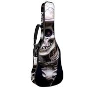 Halloween Skull Sac pour guitare acoustique avec bandoulière réglable et crochet arrière, convient pour guitares électriques, basses, guitares classiques, ukulélé, 155 cm, 106,7 cm, Tête de mort pour