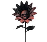 Halloween Skull Sunflower, Fusion De Beauté Étrange, 1 Pièce, Décoration De Floraison Gothique Gothique Imprimée En 3D, Figurine Botanique Noire, Artisanat Distinctif, Pour Le Chemin De L'extérieur De