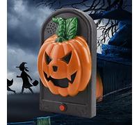 Halloween Sonnette de Porte Décorations, Sonnette Lumineuse de Maison Hantée avec Sons Effrayants, Sonnette à Motif de Squelette et de Fantôme pour Trick Or Treat Halloween Party Décorations (C)