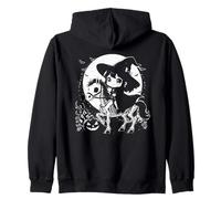 Halloween sorcière Cheval Cheval Squelette fantôme Sweat à Capuche