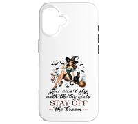 Halloween Sorcière drôle Fly with The Big Girls Pin Up Satire Coque pour iPhone 16