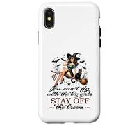 Halloween Sorcière drôle Fly with The Big Girls Pin Up Satire Coque pour iPhone X/XS