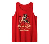 Halloween Sorcière drôle Fly with The Big Girls Pin Up Satire Débardeur