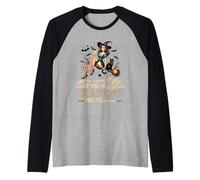 Halloween Sorcière drôle Fly with The Big Girls Pin Up Satire Manche Raglan