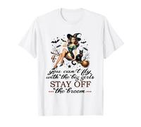 Halloween Sorcière drôle Fly with The Big Girls Pin Up Satire T-Shirt