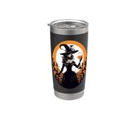 Halloween sorcière lune boire du vin Gobelet isotherme en acier inoxydable double paroi