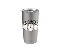 Halloween Sorcière Mignon Café Fantômes Gobelet isotherme en acier inoxydable double paroi