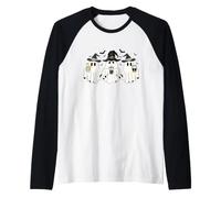Halloween Sorcière Mignon Café Fantômes Manche Raglan