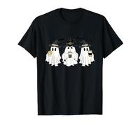Halloween Sorcière Mignon Café Fantômes T-Shirt Graphique avec Valeur, Homme, Noir, S