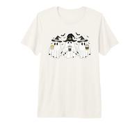 Halloween Sorcière Mignon Café Fantômes T-Shirt Haut de Gamme