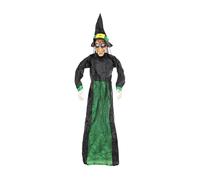Halloween Sound Witch Decorations, sorcière Suspendue fantôme Suspendu, Accessoires de sorcières effrayants, Yeux Sound activés, Ornement réaliste, idéal pour Le Mur du Jardin d'entrée