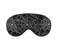Halloween Spider Black Spiderweb Pattern Sleep Mask Eye Eyepatch Eyeshade with Elastic Strap Cover Sleeping for Men Women Kids