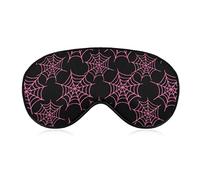 Halloween Spider Purple Spiderweb Pattern Sleep Mask Eye Eyepatch Eyeshade with Elastic Strap Cover Sleeping for Men Women Kids