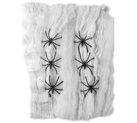 Halloween Spider Web 4 Araignées Blanc Étirables Toile Araignée Déguisement