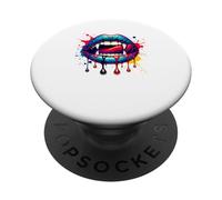 Halloween Splash Art Lèvres Vampire Crocs PopSockets PopGrip Adhésif