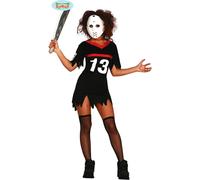 Halloween sport raquette masque horreur noir rouge costume, taille : 38 - 40 (M) Couleur : Noir