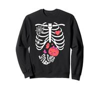 Halloween Squelette Bébé Grossesse Fille Enceinte Femme Sweatshirt