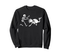 Halloween Squelette de Course à l'autruche drôle Sweatshirt