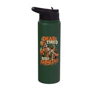 Halloween Squelette Dead Tired Still Fabulous Women Halloween Stainless Steel Insulated Water Bottle