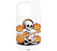 Halloween Squelette Guitare Électrique Guitariste Coque pour iPhone 15 Pro
