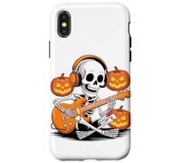 Halloween Squelette Guitare Électrique Guitariste Coque pour iPhone X/XS