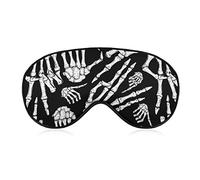 Halloween Squelette Mains Masque De Sommeil Bandeau Réglable Super-Lisse Doux Masque Pour Les Yeux Couverture pour Hommes Femmes Voyage et Sieste