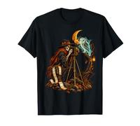 Halloween Squelette Photographe Fantôme Hibou Horreur T-Shirt