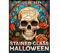 Halloween Stained Glass Coloring Book: Haunted Views Coloring Pages Featuring Graveyards and Magical Symbols Illustrations for All Ages Fun and Creative Celebration