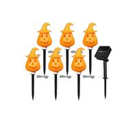 Halloween Stake Lights Outdoor, Halloween Solar Pumpkin, 13.19x2.6x2.6in Ground Stakes Light, Orange Adjustable Insert Display Stand, Garden Decorations for Porch, Yard, Grave, Patio