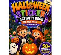 Halloween Sticker Activity Book for Kids Ages 4-8: Color, Solve, Explore & Have Spooky Fun with Mazes, Word Searches, Crosswords, Stickers, and Cute Halloween Activities for Boys and Girls