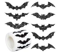 Halloween Stickers, Waterproof Wrapping Decals, 1.97x1.97x1.18 Inches, Fade-Resistant Finish, Safe and Easy to Use, Sturdy Vinyl Adhesive for Kids Teens Girls Boys Youth Family Goodie Bags Party