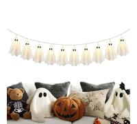 Halloween String Lights | Lace Ghost Ambient Lighting Garland | Battery Powered LED Halloween Lights | For Outdoor Home Home Indoor Outdoor School Boys Room Offices Garden Patio Door Evening Party Eve