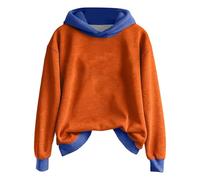 Halloween Sweats à Capuche Femme Veste avec Motif De Citrouille Couleur Unie Veste Manches Longues HantéEs Sweatshirt Grande Taille Festif VêTements pour La FêTe (Blue, XL)