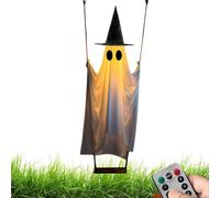 Halloween Swinging Ghost Decoration - LED Hanging Prop | Remote Control